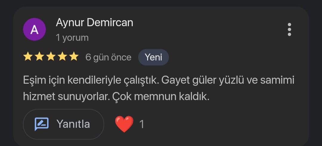 Kullanıcı yorumu 3